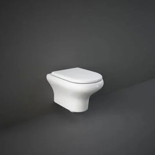 RAK COMPACT RIMLESS WALL HUNG WC W/SEAT&COVER [UREA] SOFT CLOSE (52CM)